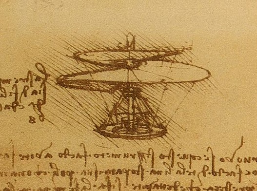 Da Vinci's aerial screw