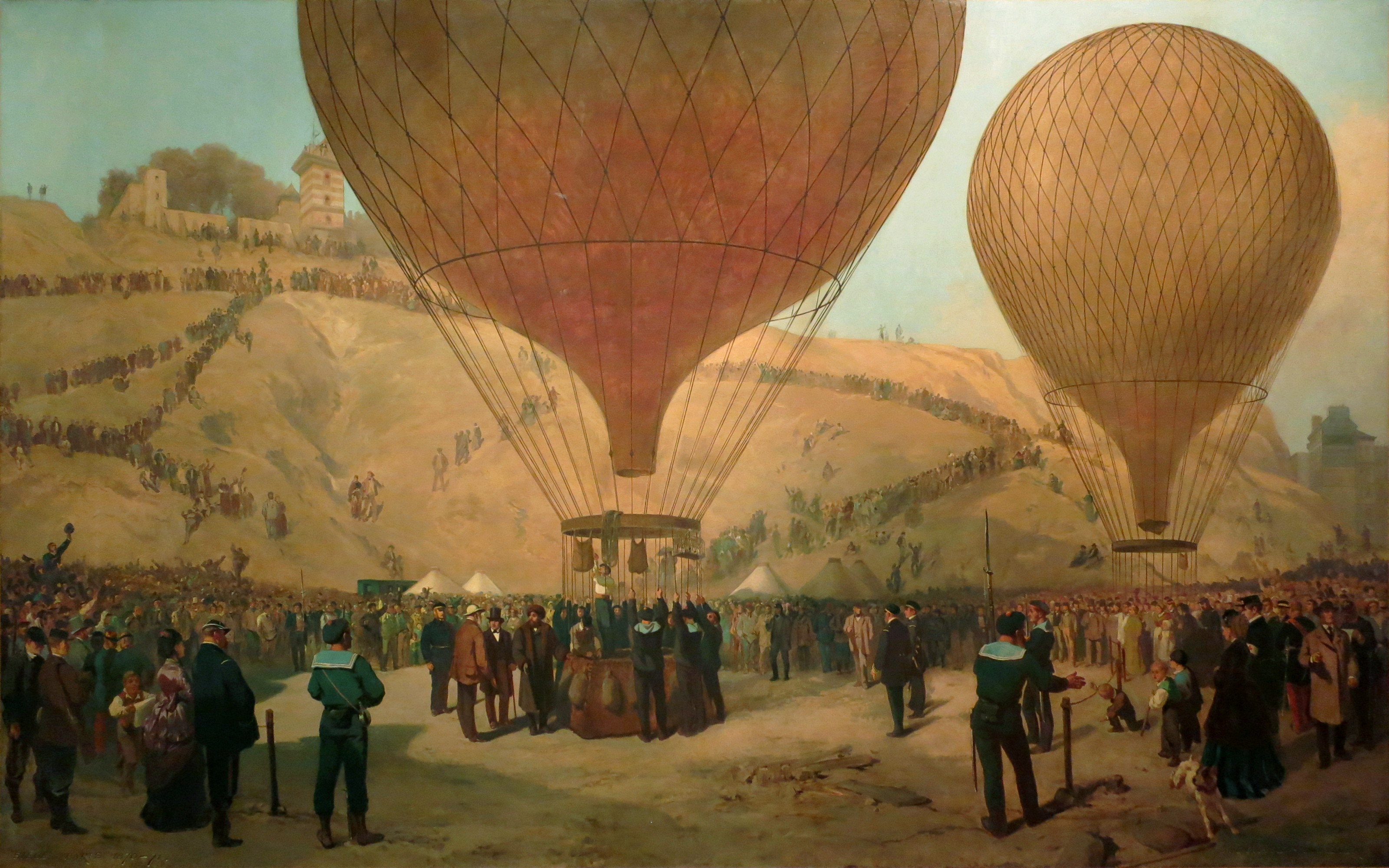 balloons leaving during the Siege of Paris