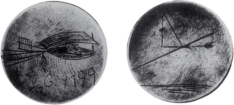 George Cayley's silver disc engraving