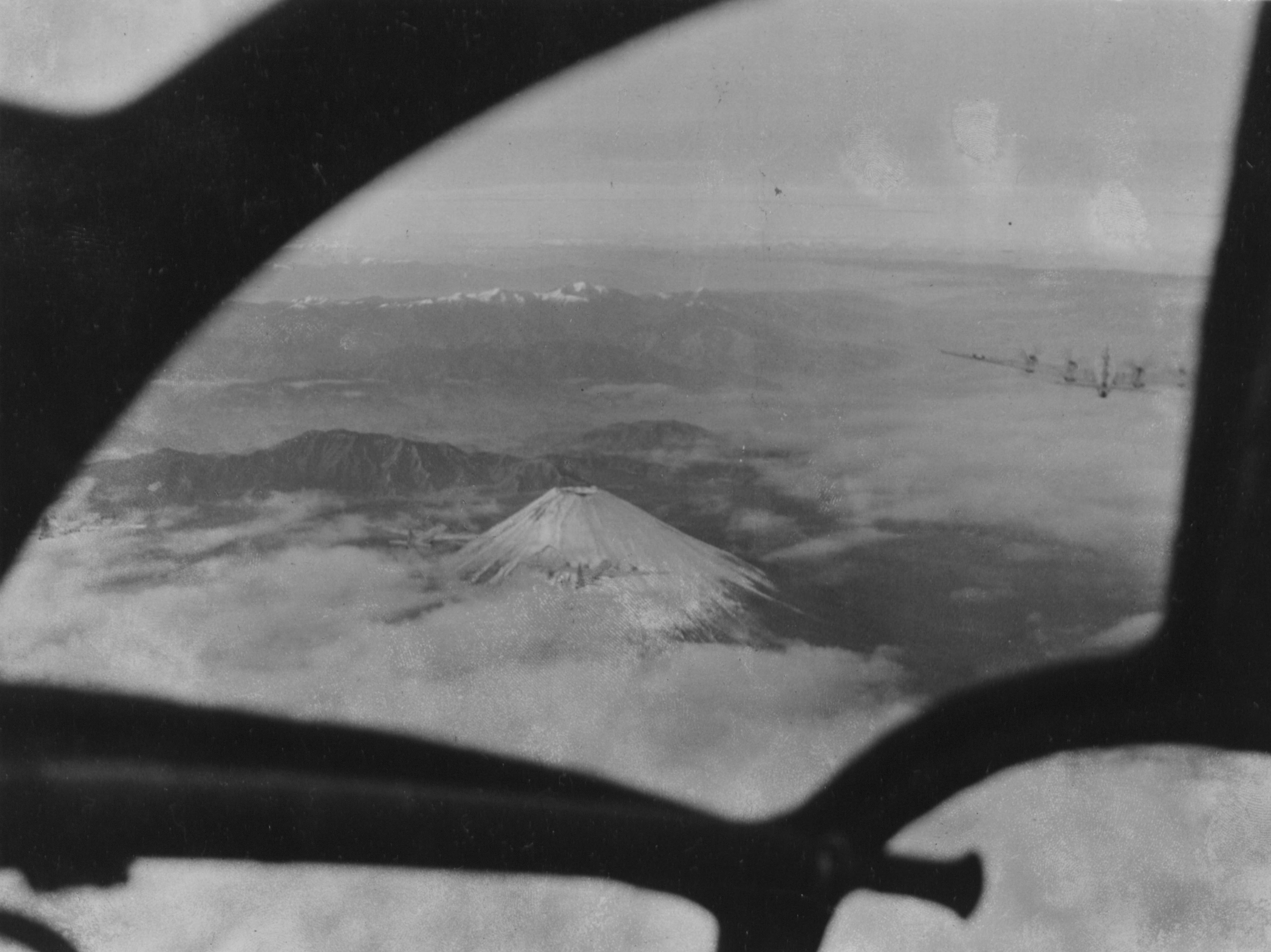 Mt Fuji through a B-29