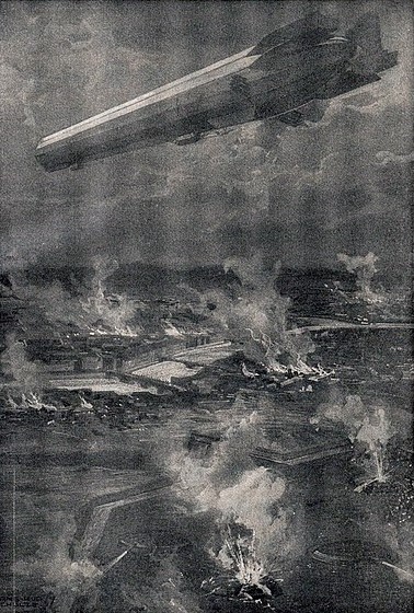 Zeppelin bombing during World War I