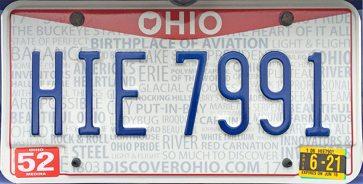 Ohio license plate